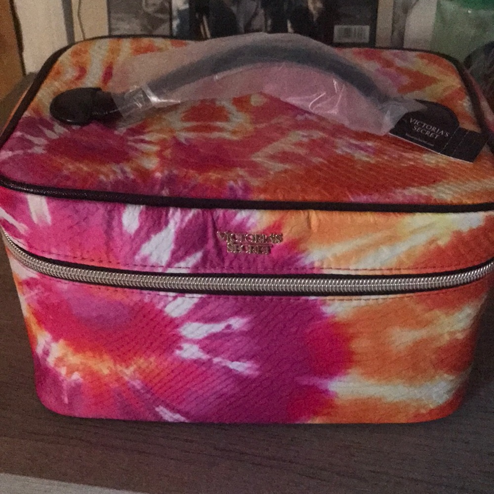 Victoria secret bombshell tie dye train case NWT